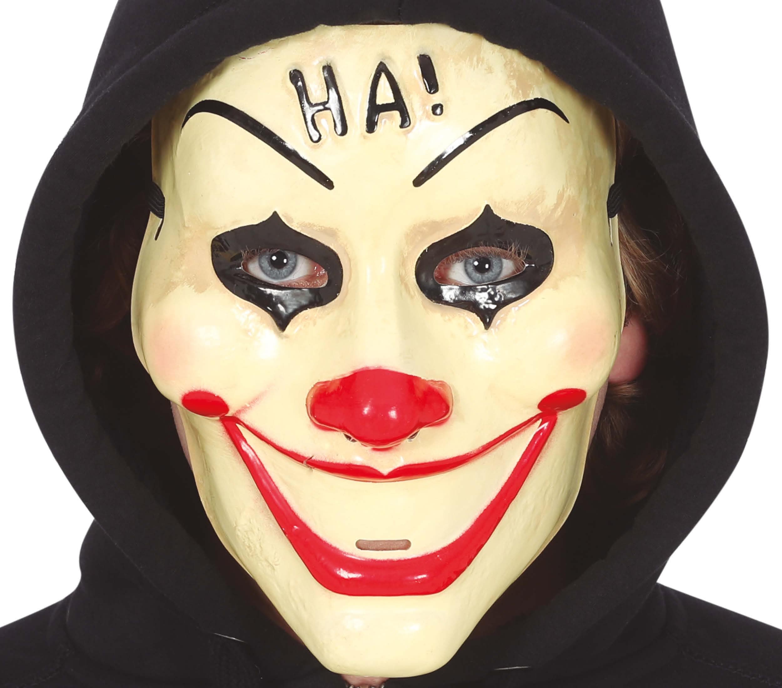 Klovnemaske "HA!", PVC