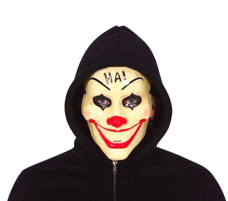 Klovnemaske "HA!", PVC