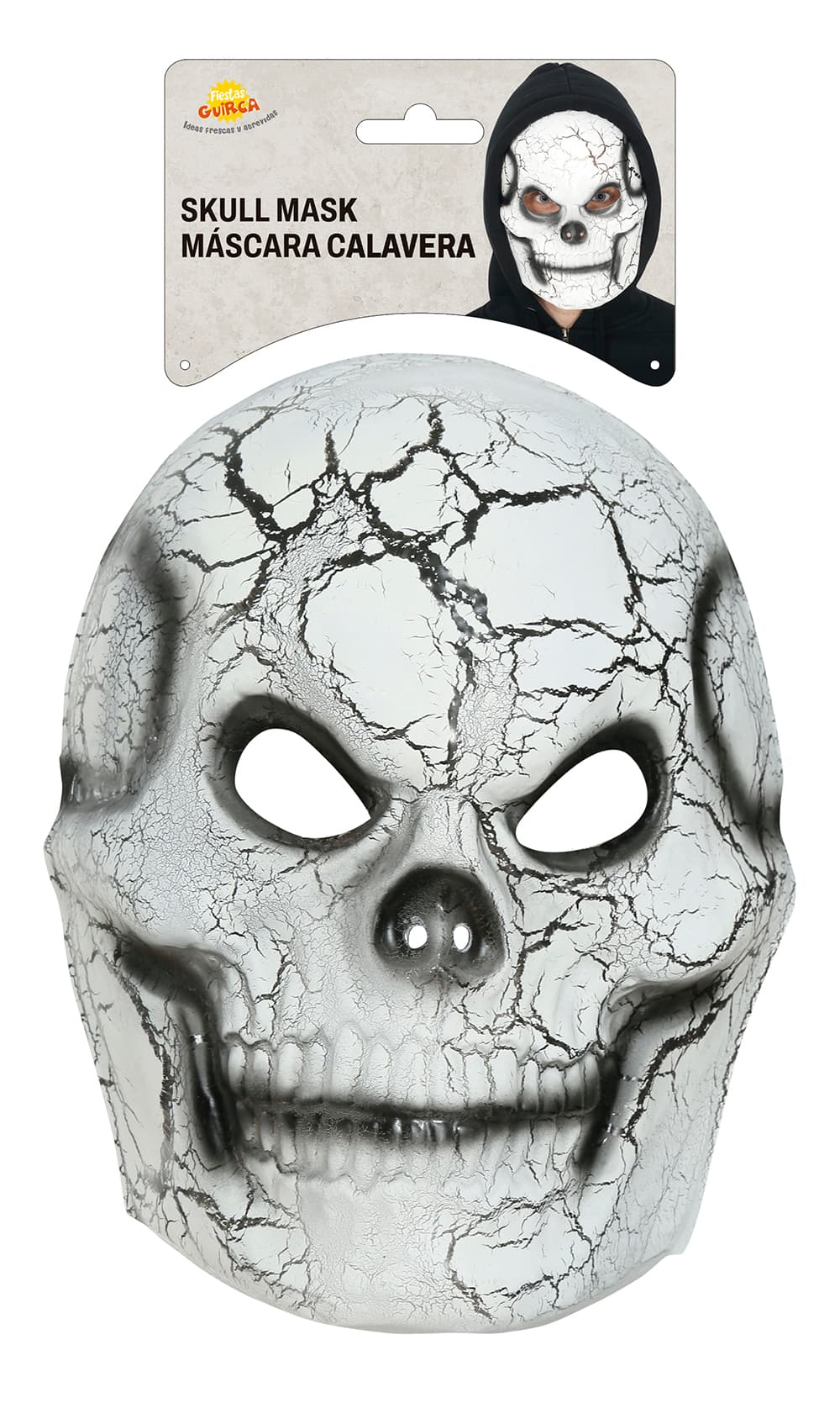 Kraniemaske, PVC, hvid, ca. 23,5 cm