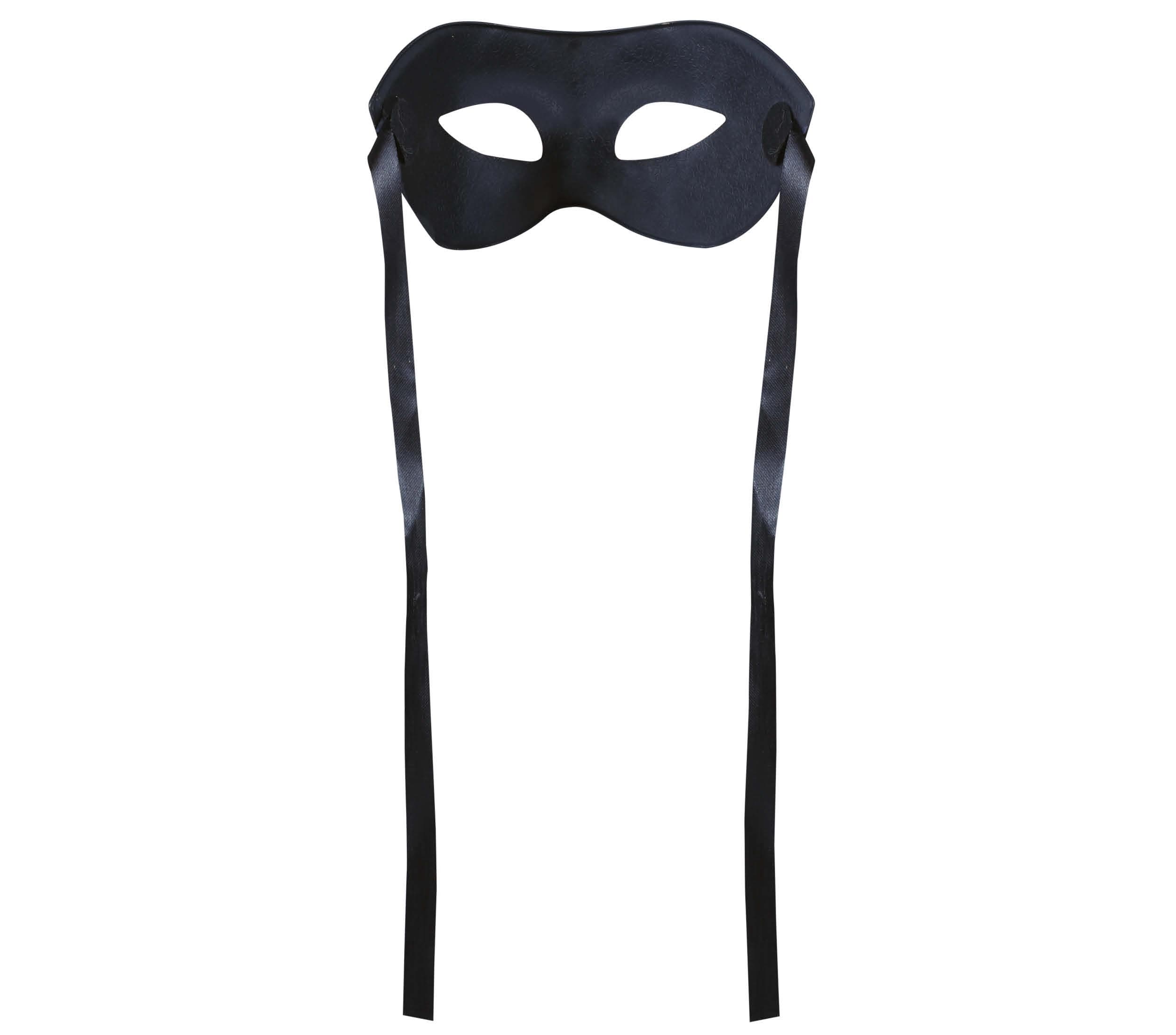 Sort maske, ca. 17,4 cm