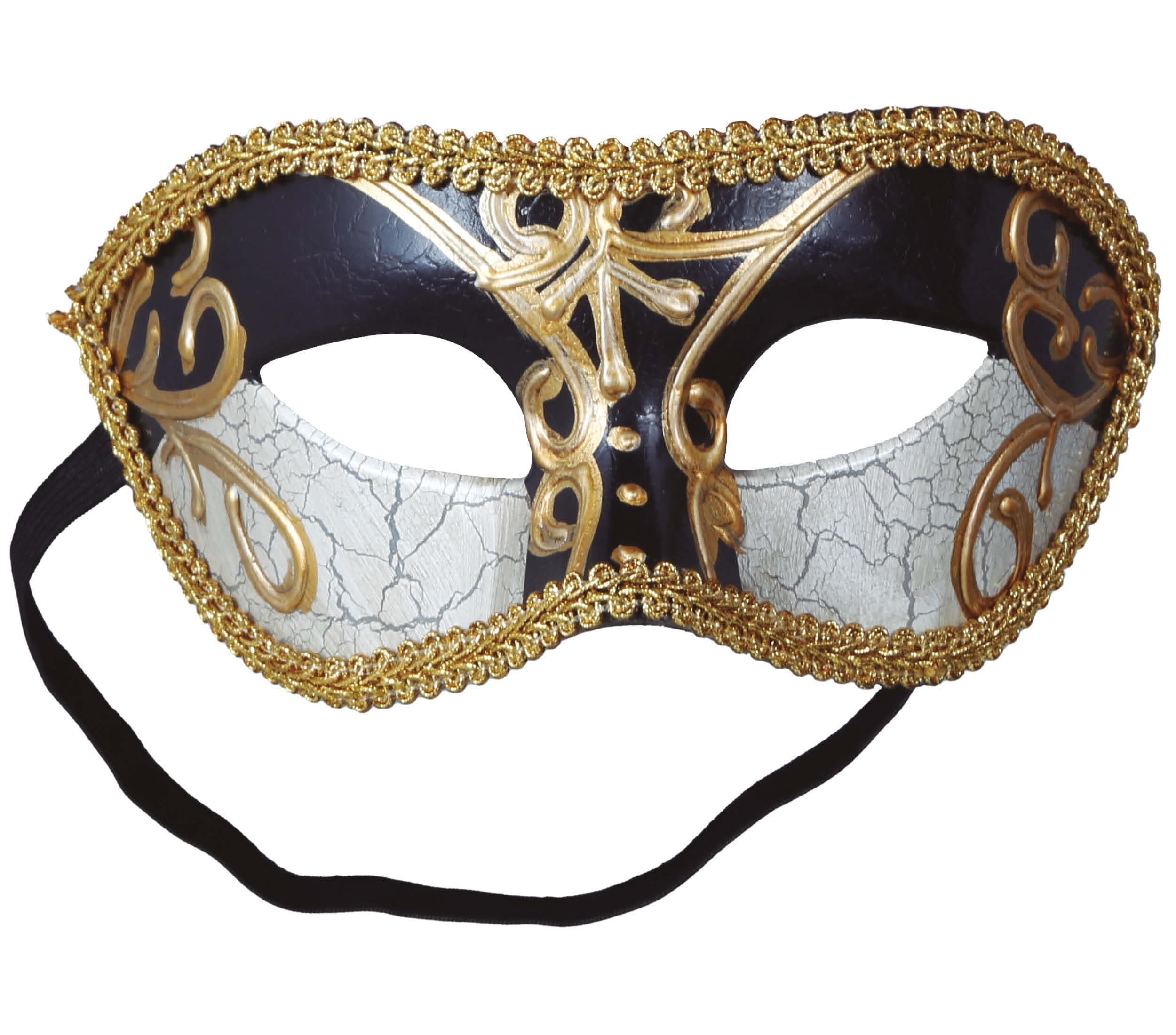 Sort og hvid venetiansk maske