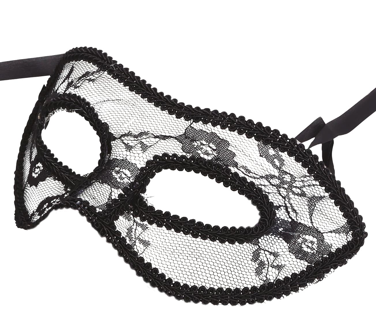 Sort maske, ca. 18,4 cm