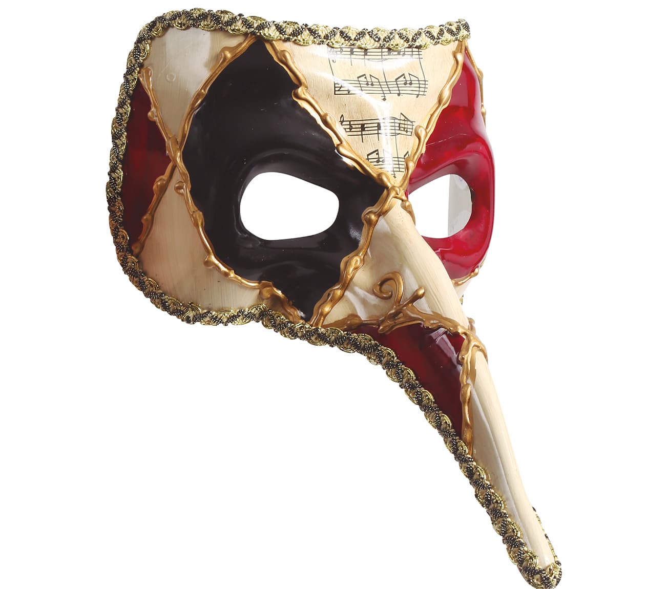 Dekoreret venetiansk maske med næse