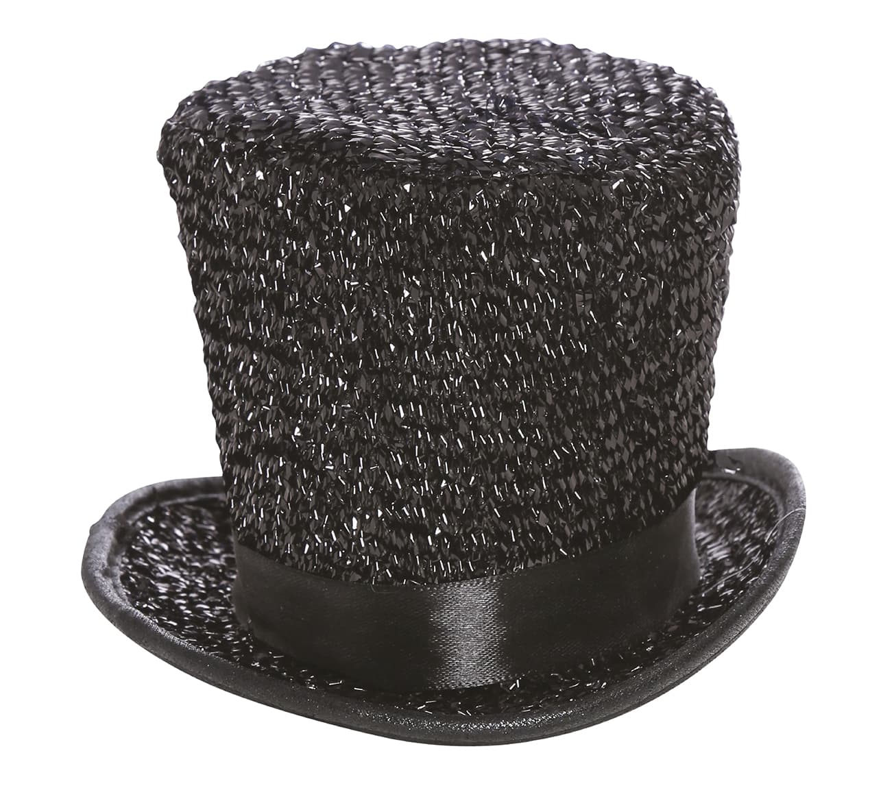 Mini høj hat, blank sort