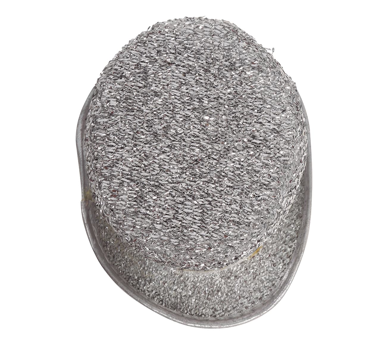 Mini høj hat, blank sølv