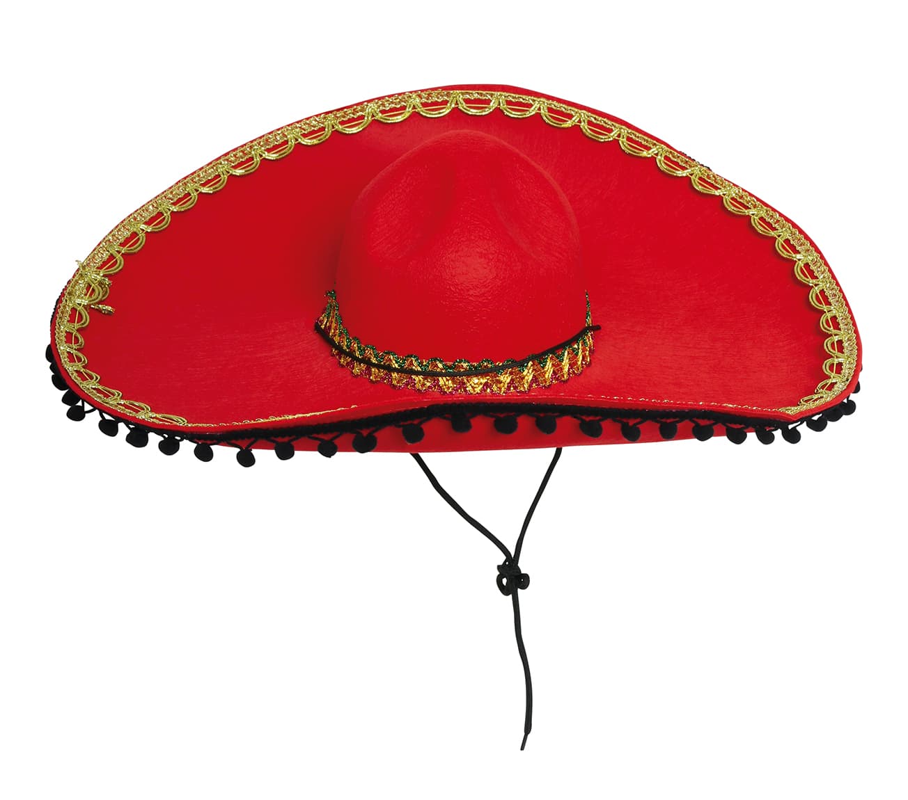 Rød mexicanerhat i filt