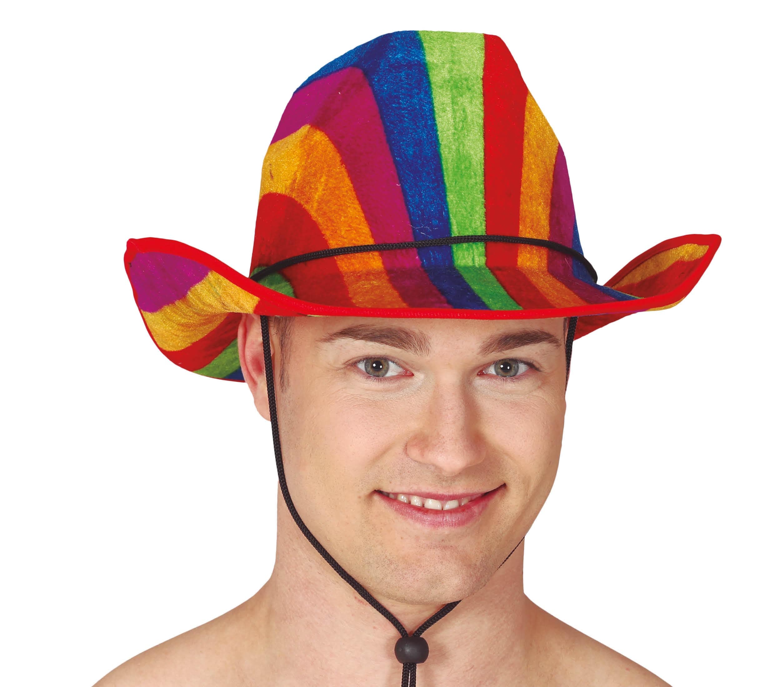 Flerfarvet cowboyhat