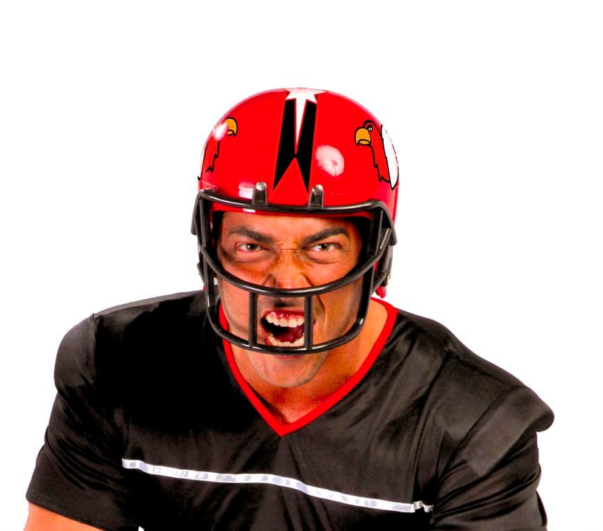 Amerikansk fodboldhjelm, rød