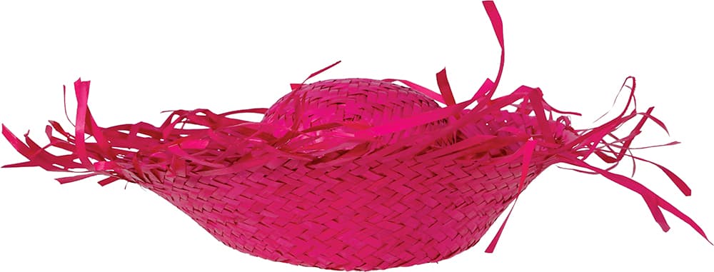 Fugleskræmselhat i strå, pink