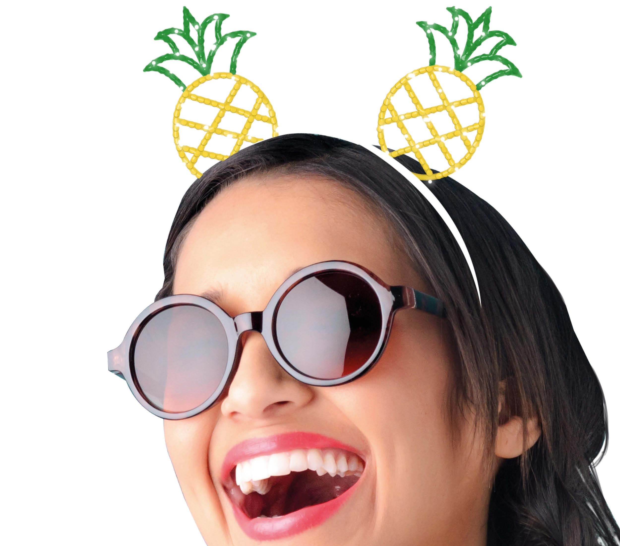 Metallisk hårbøjle med ananas