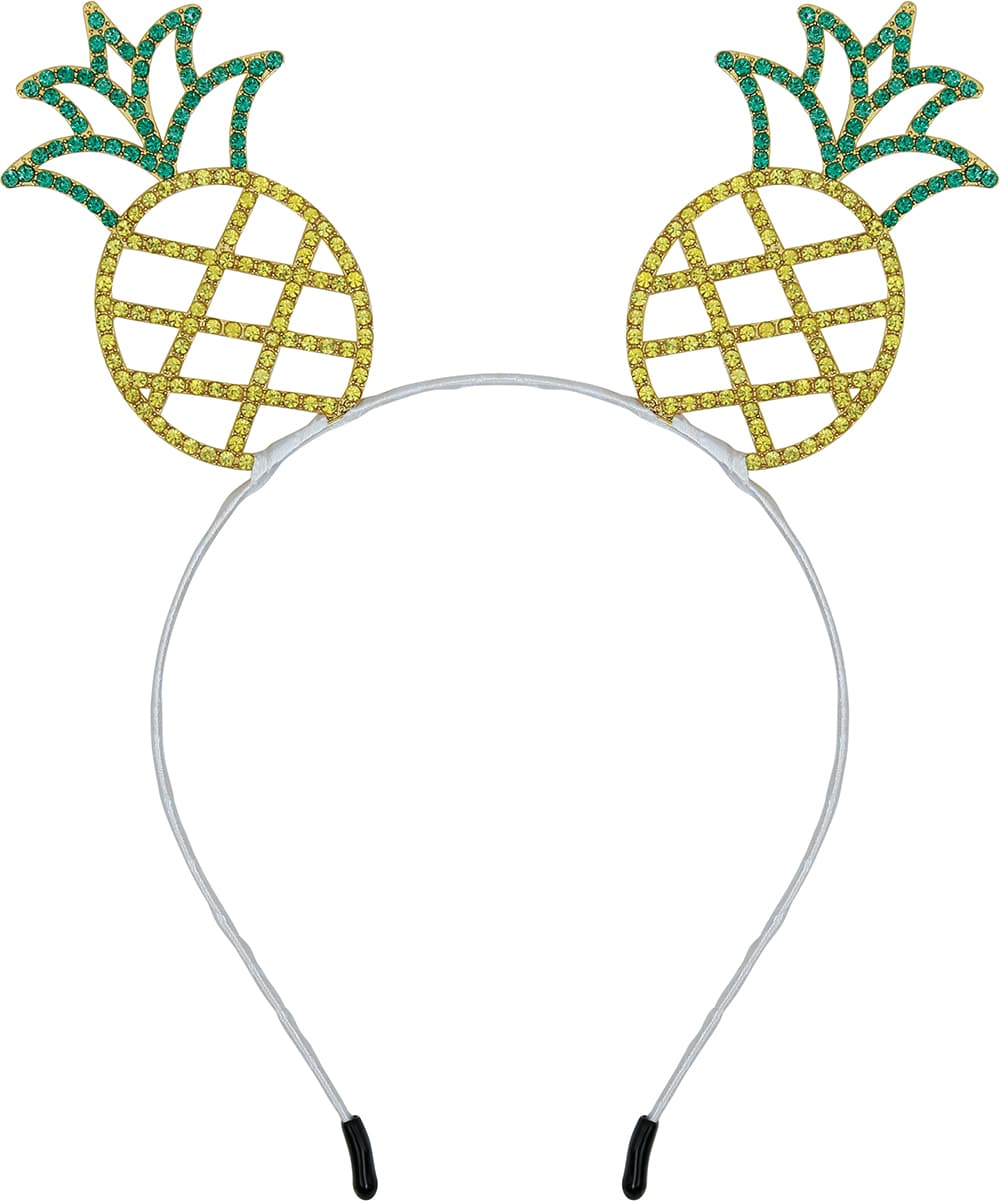 Metallisk hårbøjle med ananas