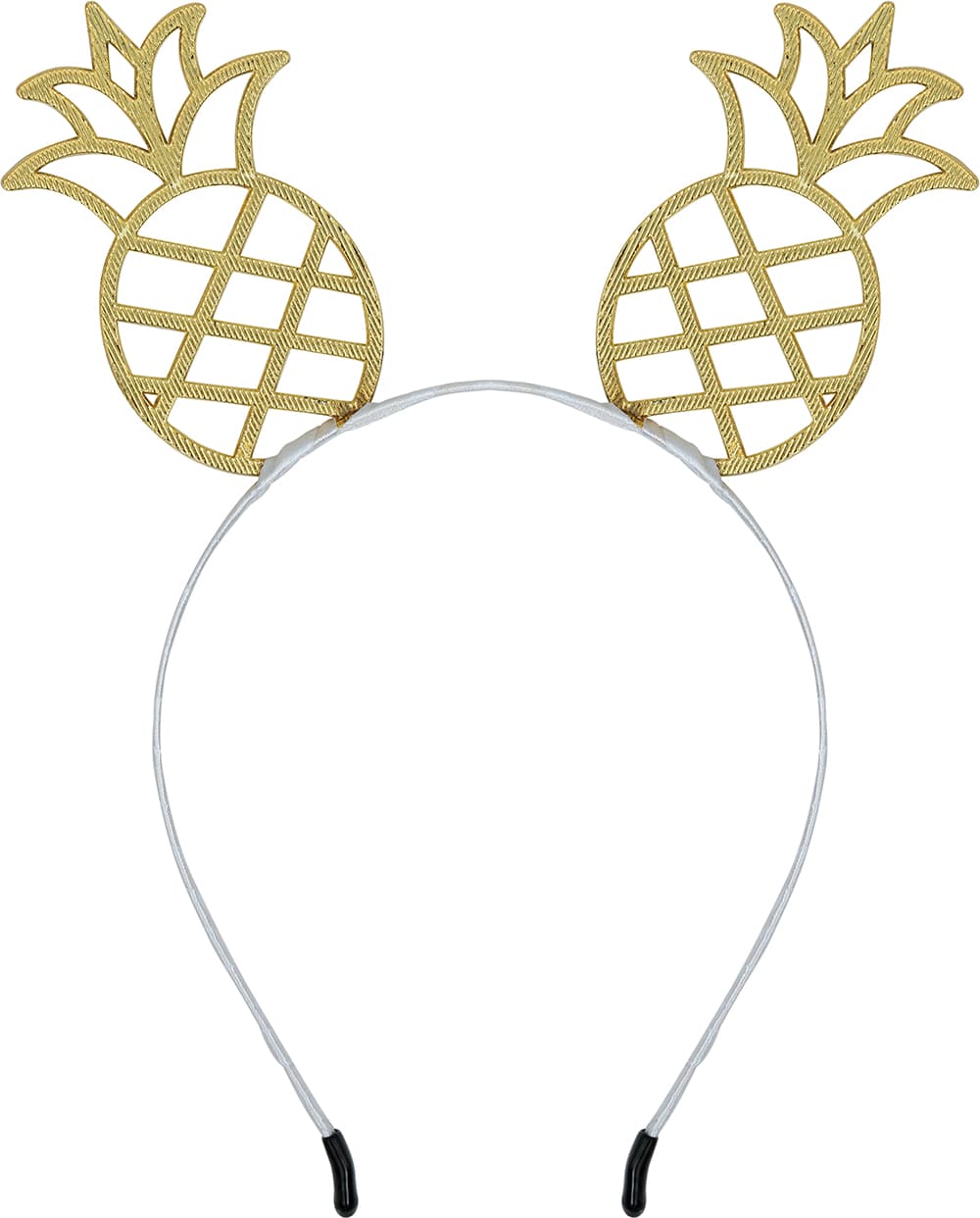 Metallisk hårbøjle med ananas