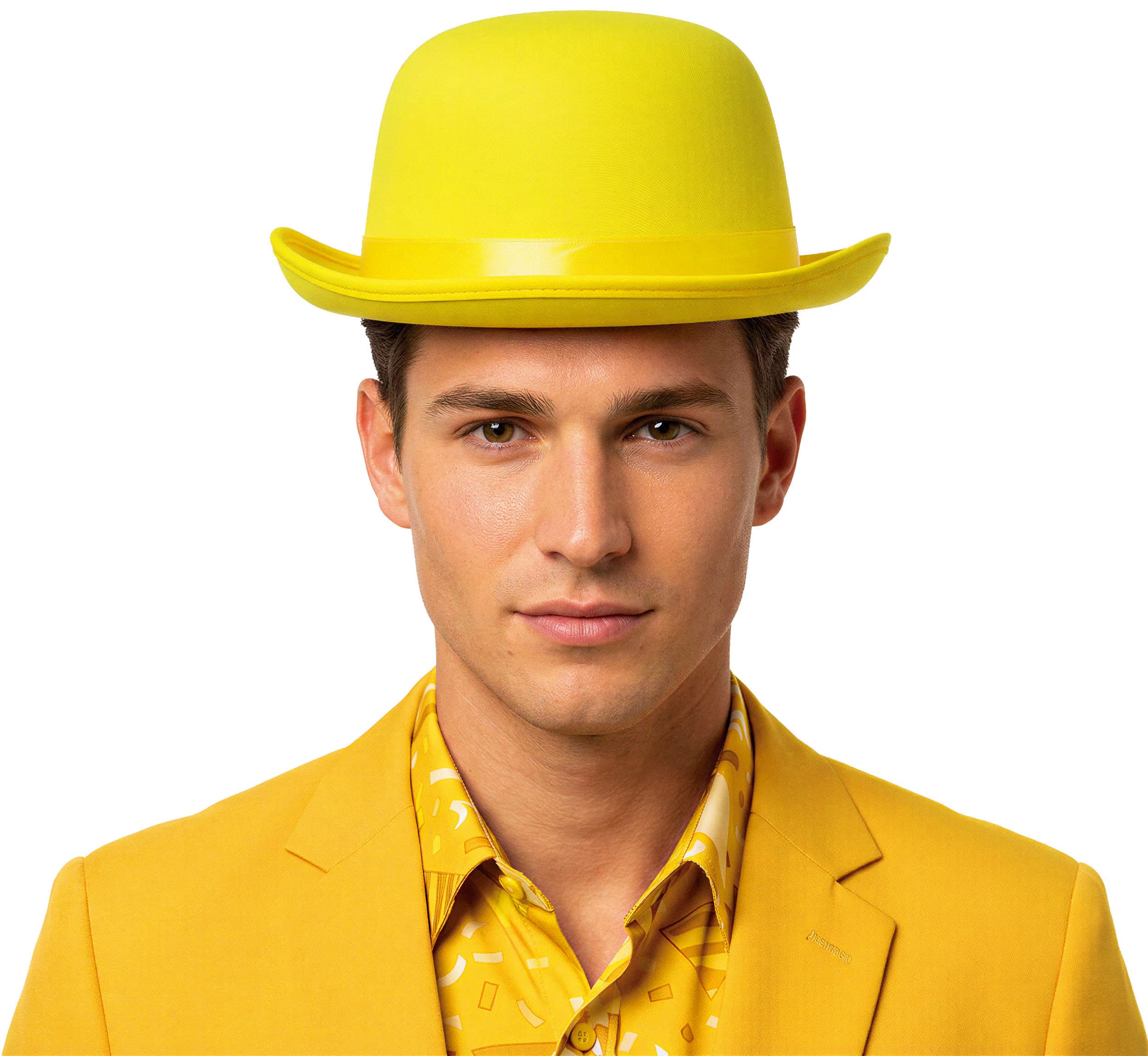Gul bowlerhat, høj kvalitet