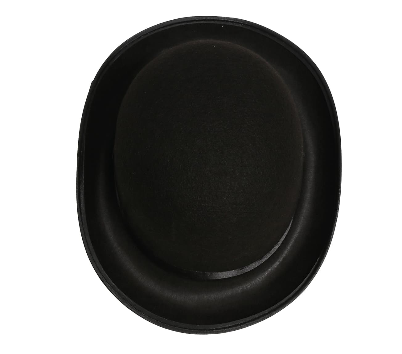 Sort bowlerhat i filt