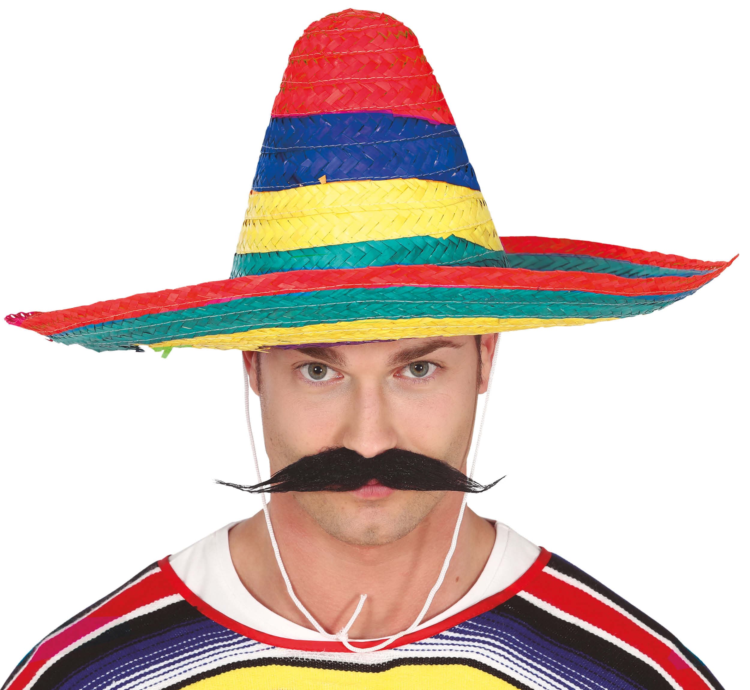 Mexicansk stråhat, 50 cm, flerfarvet