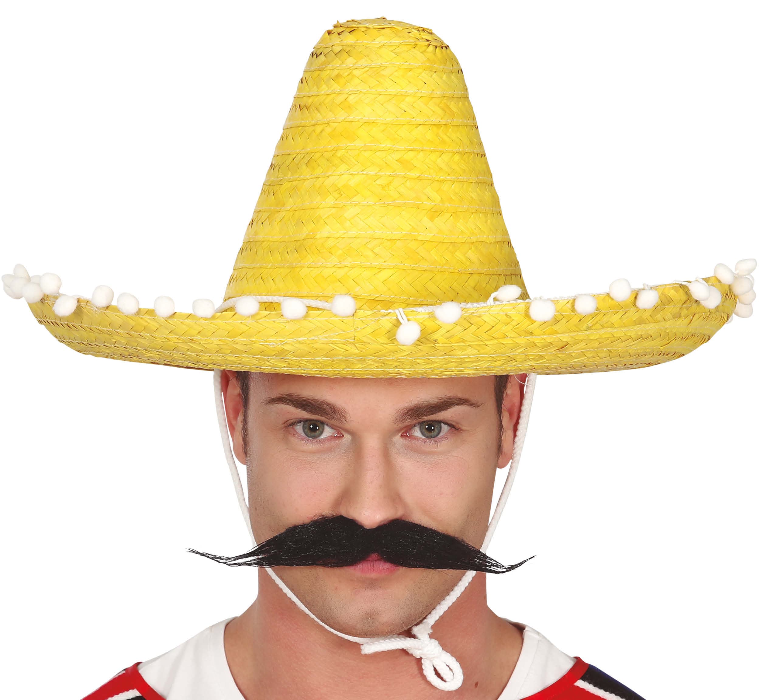 Mexicansk stråhat 45 cm, gul