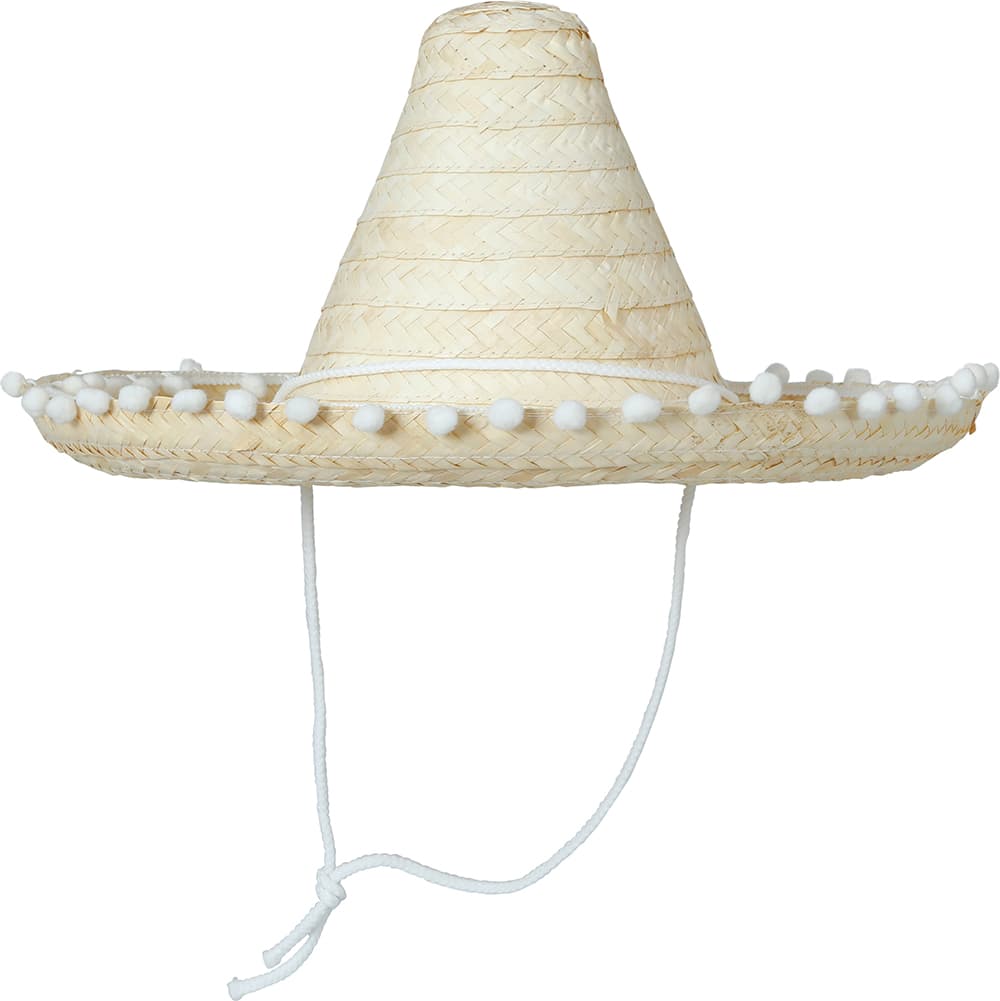 Mexicansk stråhat 45 cm, stråfarvet