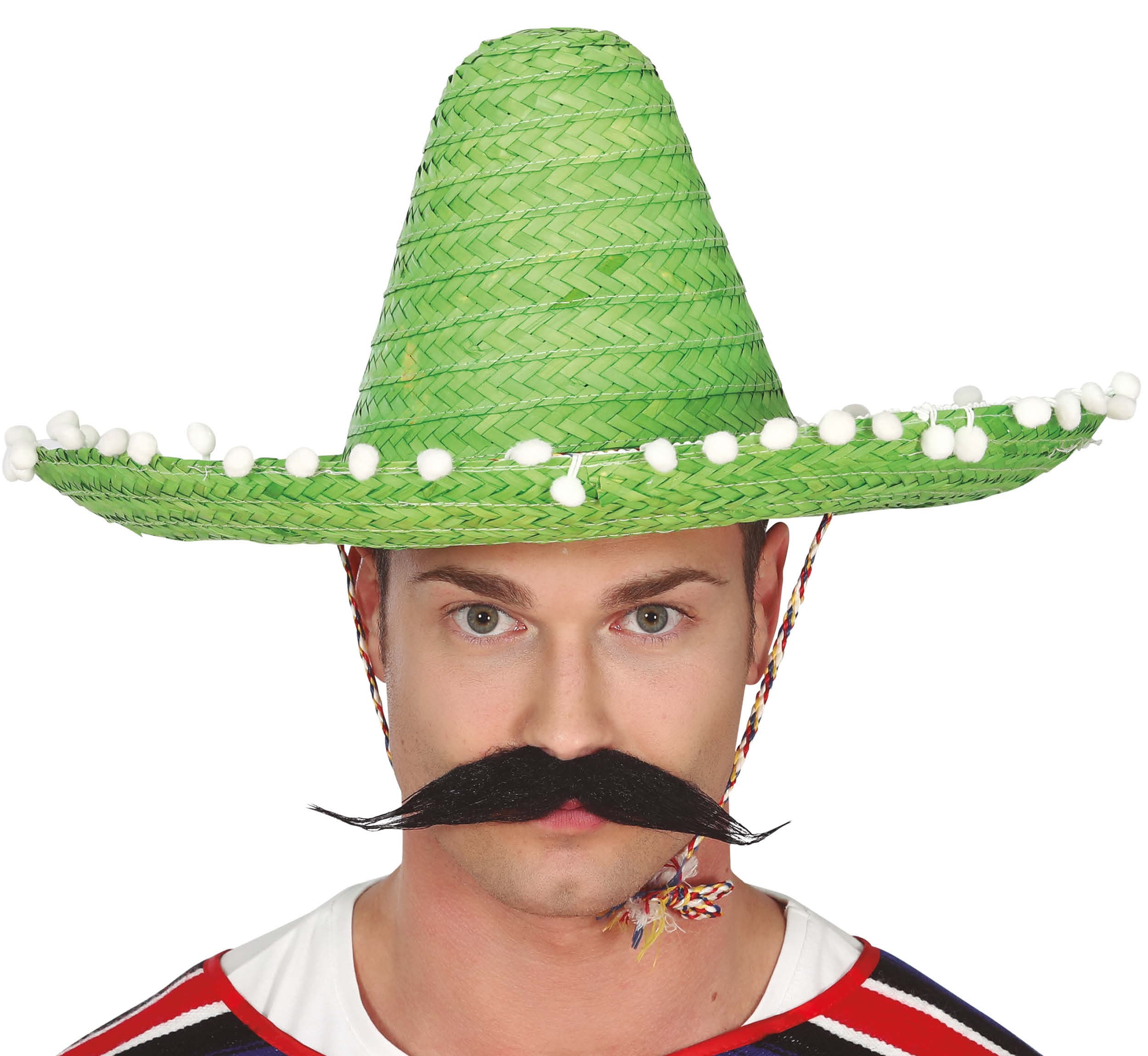 Mexicansk stråhat 45 cm, grøn