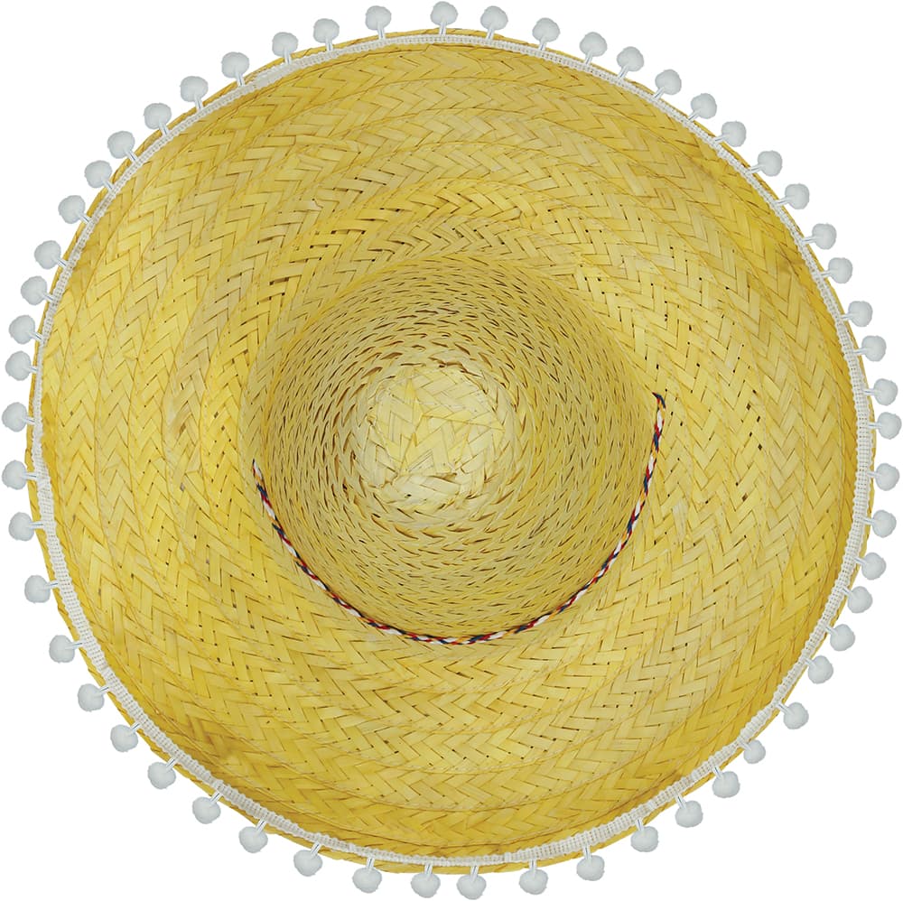 Mexicansk stråhat 50 cm, gul