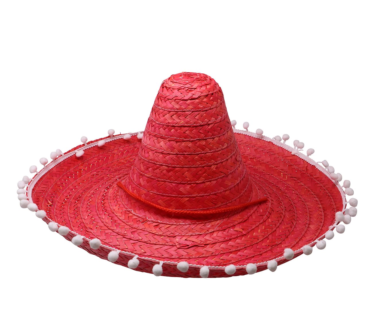 Mexicansk stråhat 50 cm, rød