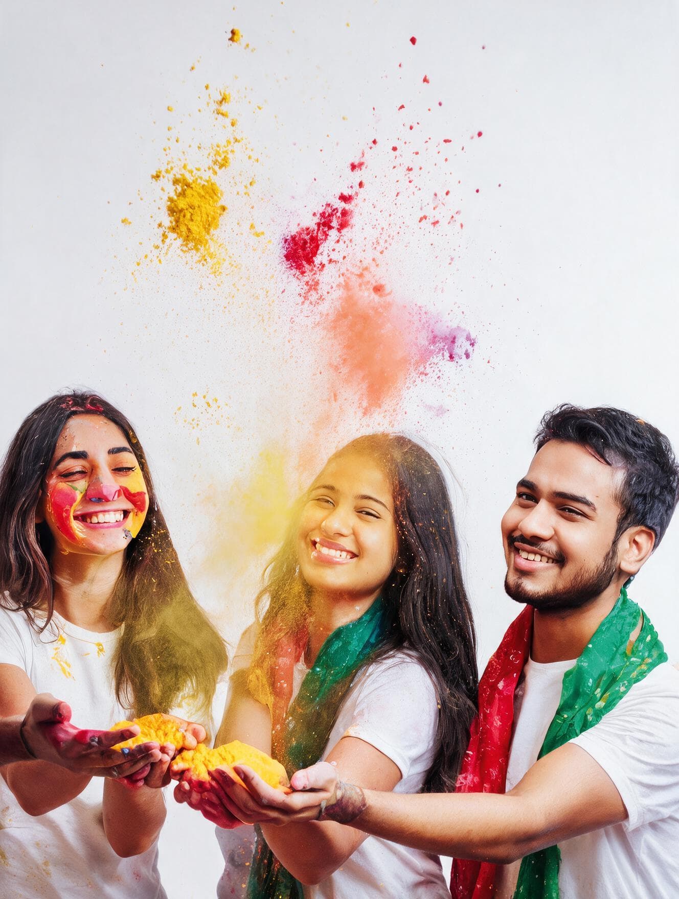 Holi-festivalpulver, hvidt, 200 g