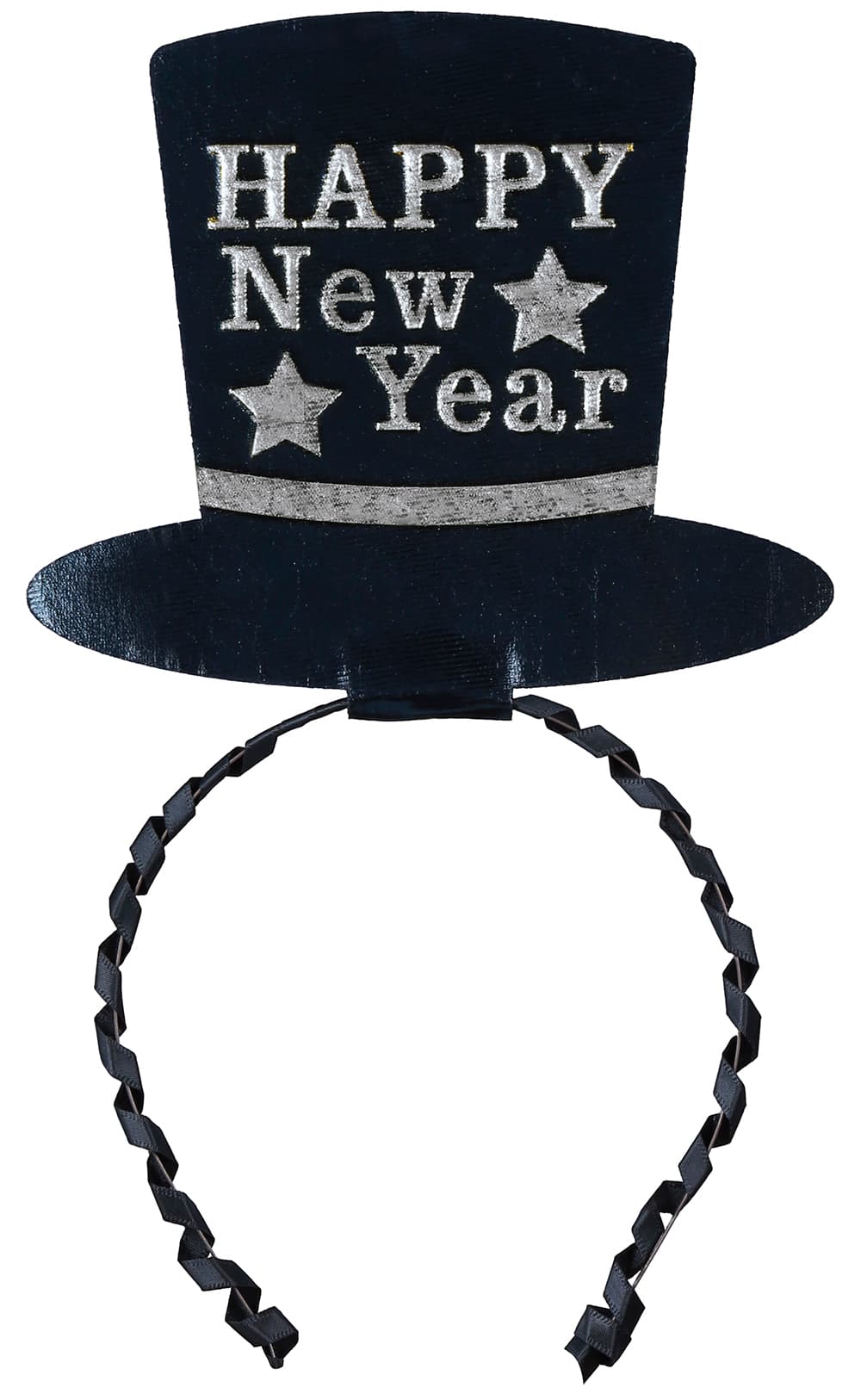 Sølvfarvet hårbøjle "Happy New Year"