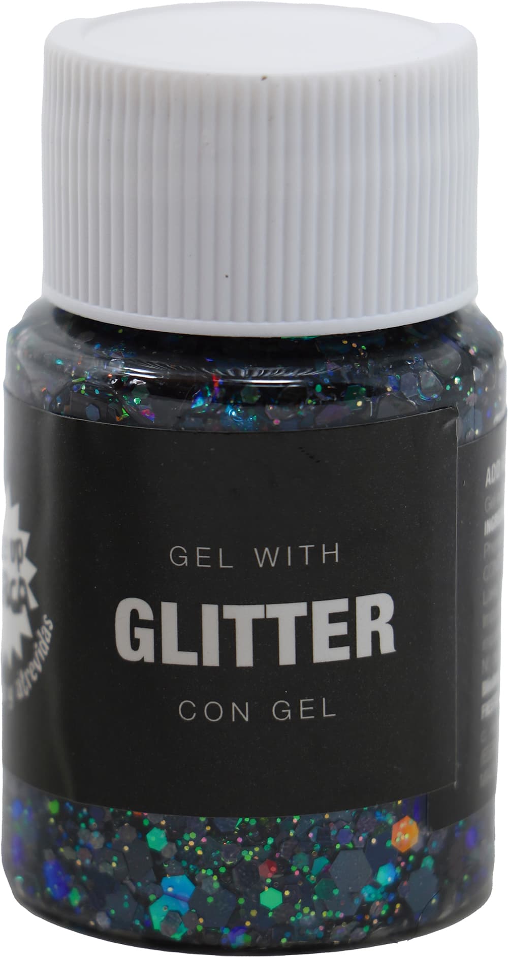 Bøtte med sort glimmergel, 20 g