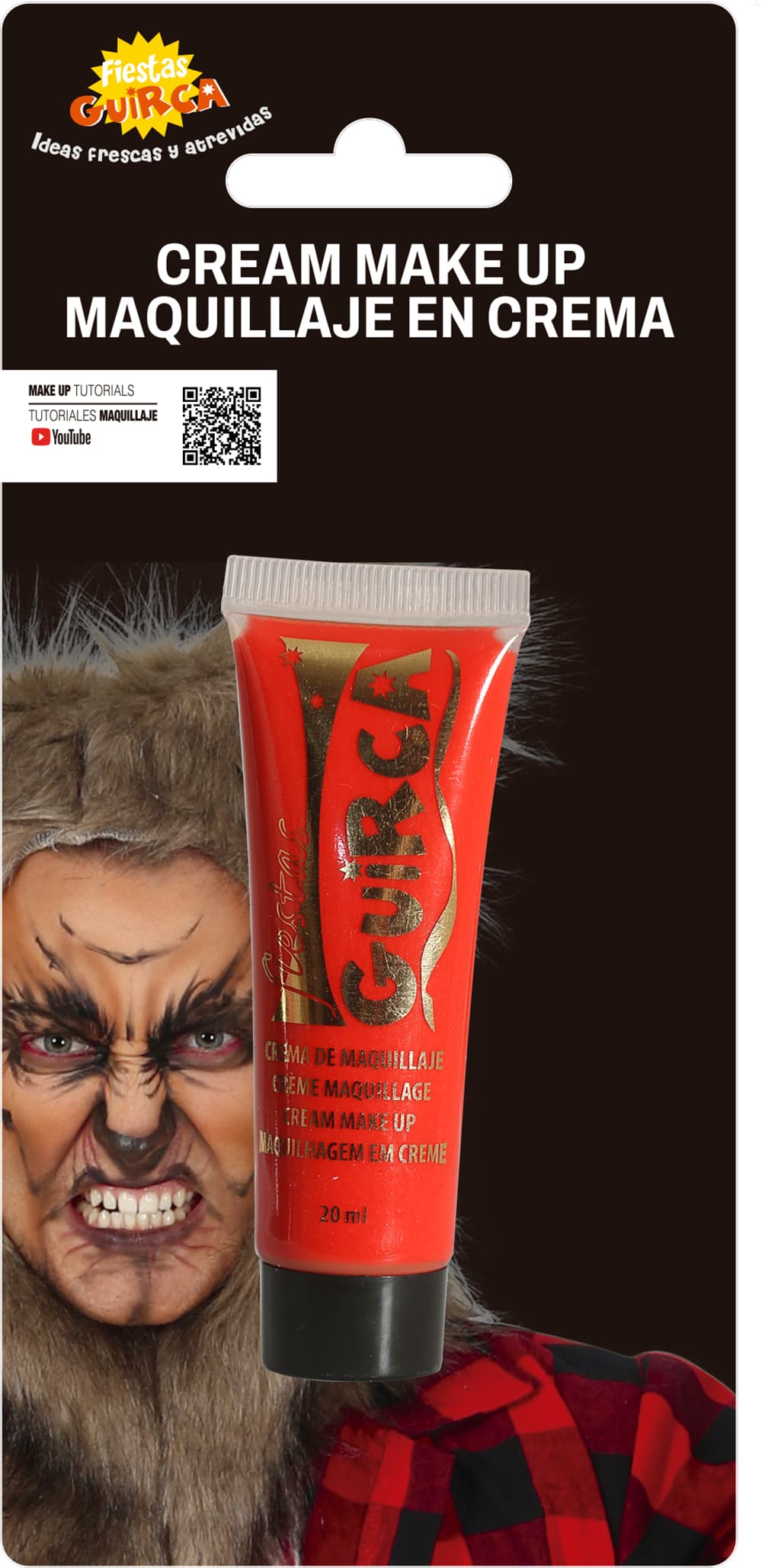 Cremesminke i tube, 20 ml, rød
