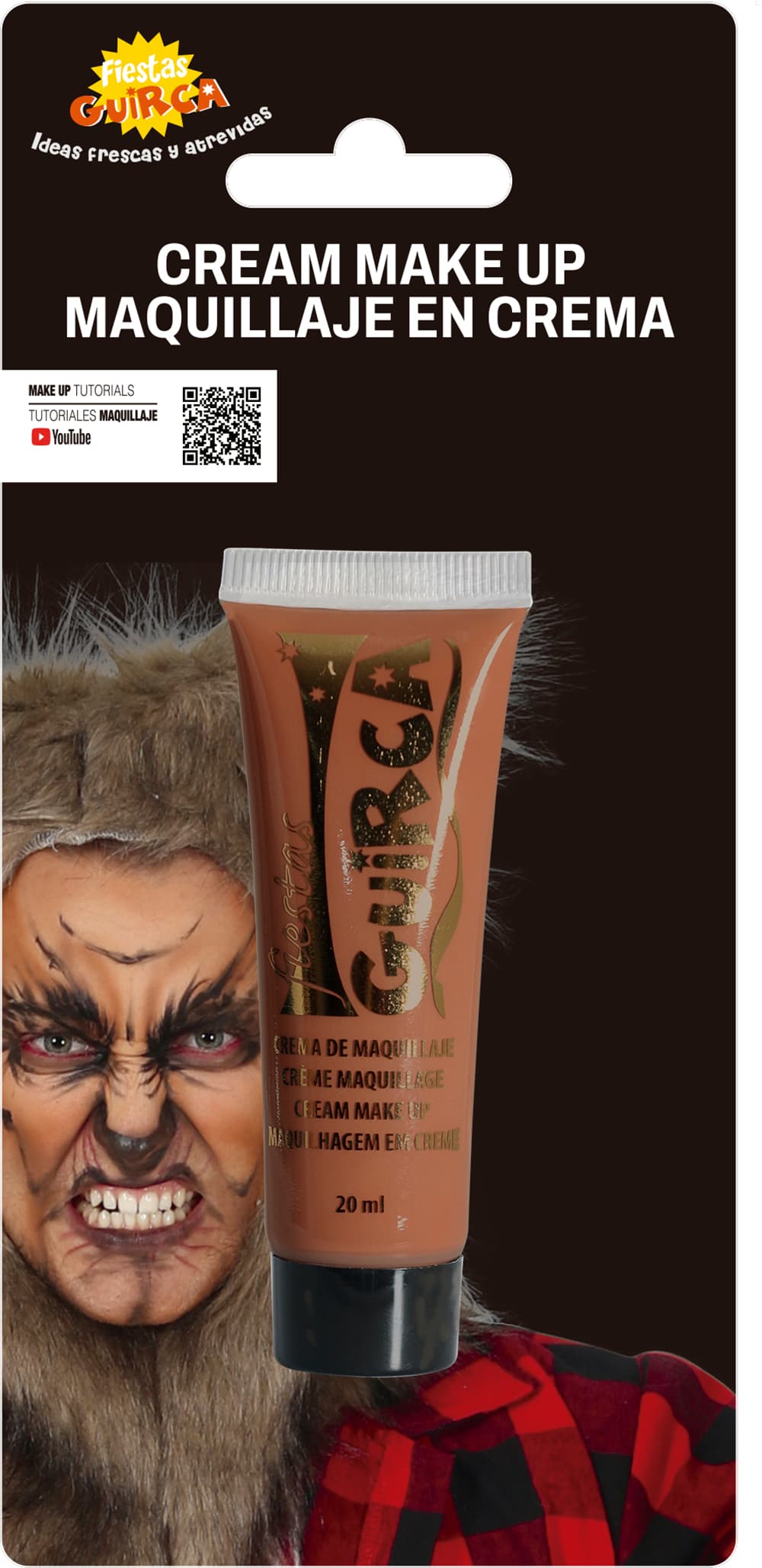 Cremesminke i tube, 20 ml, brun