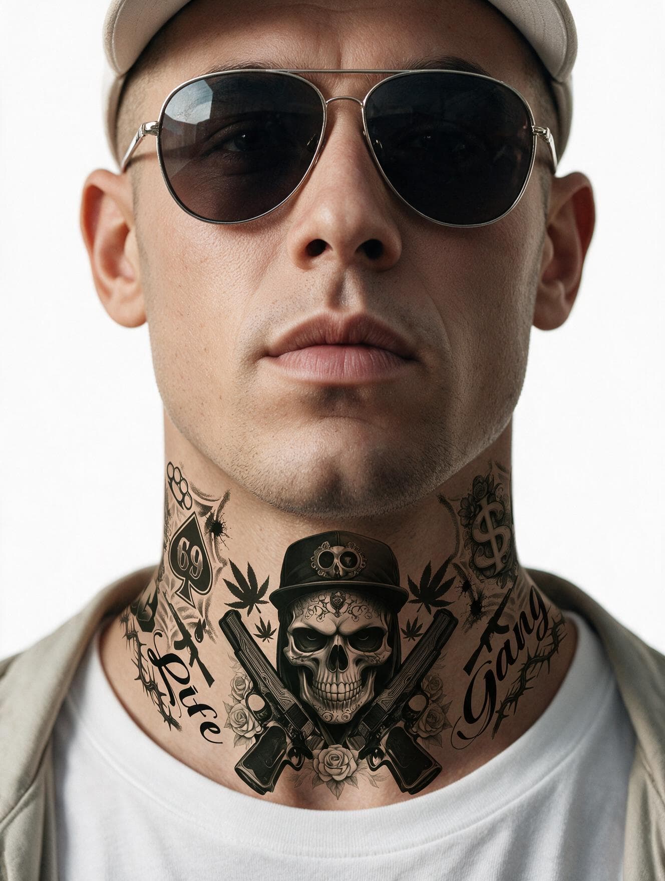 Ark med gangster-halstatoveringer