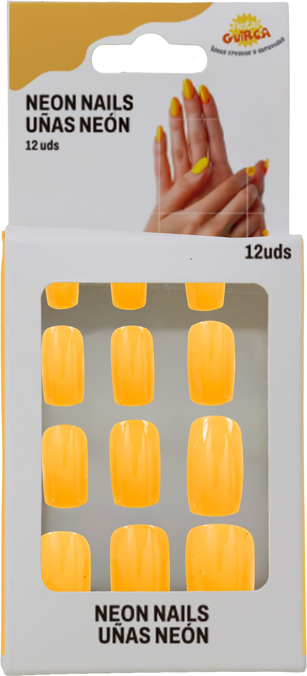 12 neonorange negle til voksne