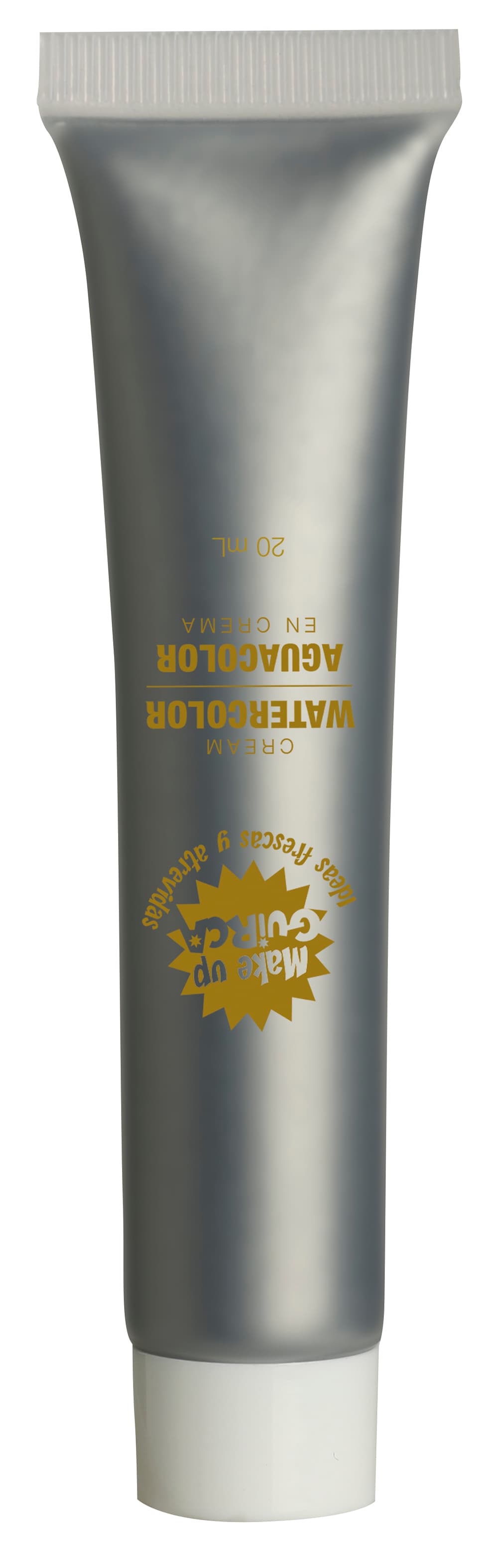 Sølvfarvet vandbaseret sminke, tube 20 ml