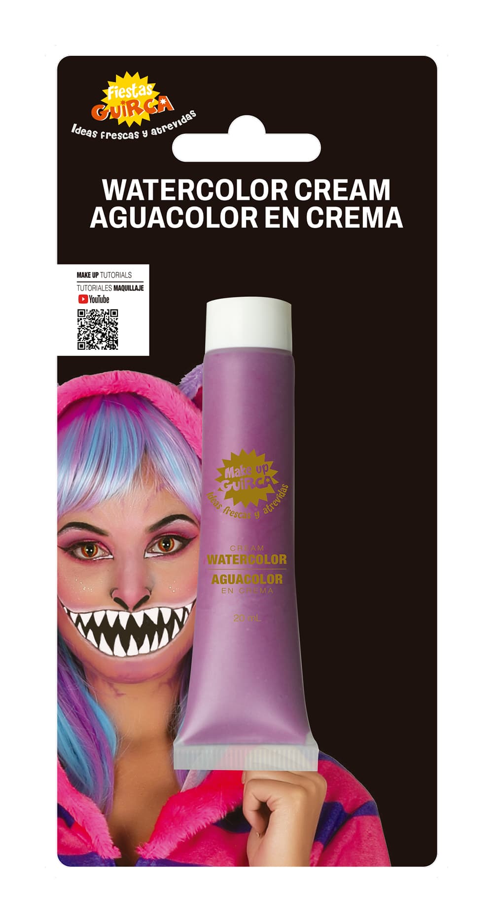 Lilla vandbaseret sminke i tube, 20 ml