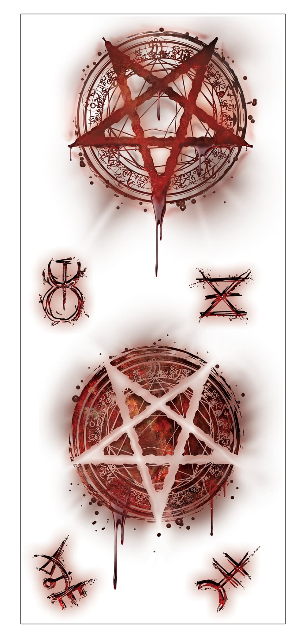 Sataniske tatoveringer 30 × 13 cm