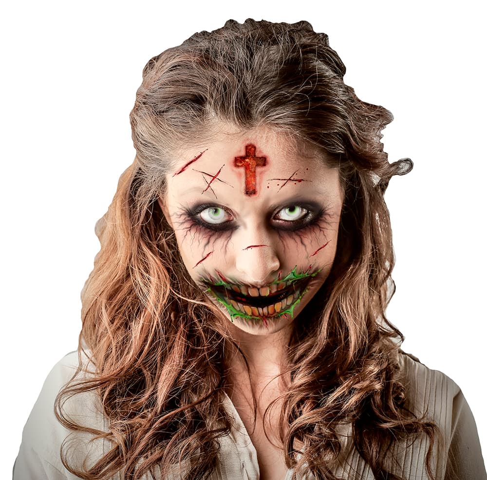Zombie-ansigtstatoveringer 30 × 13 cm