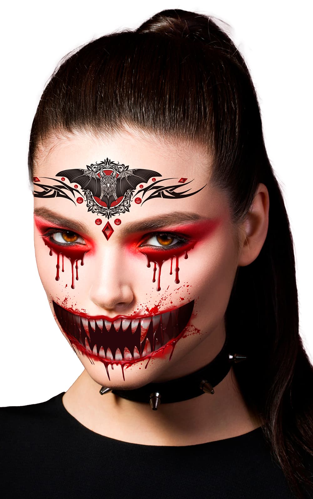 Vampyr-ansigtstatoveringer 30 × 13 cm