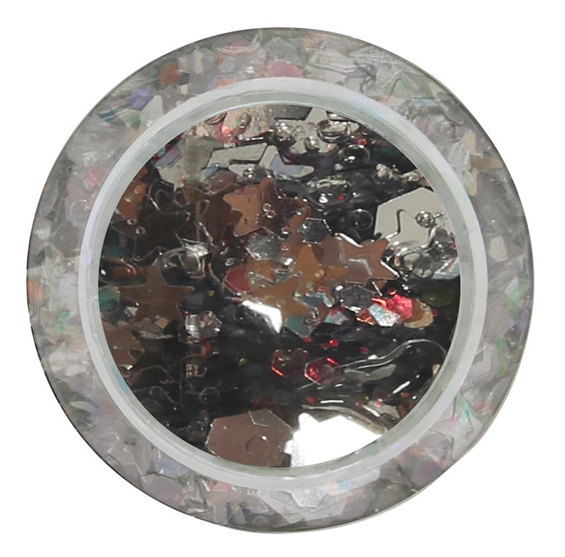Sølvfarvet glimmergel 20 g