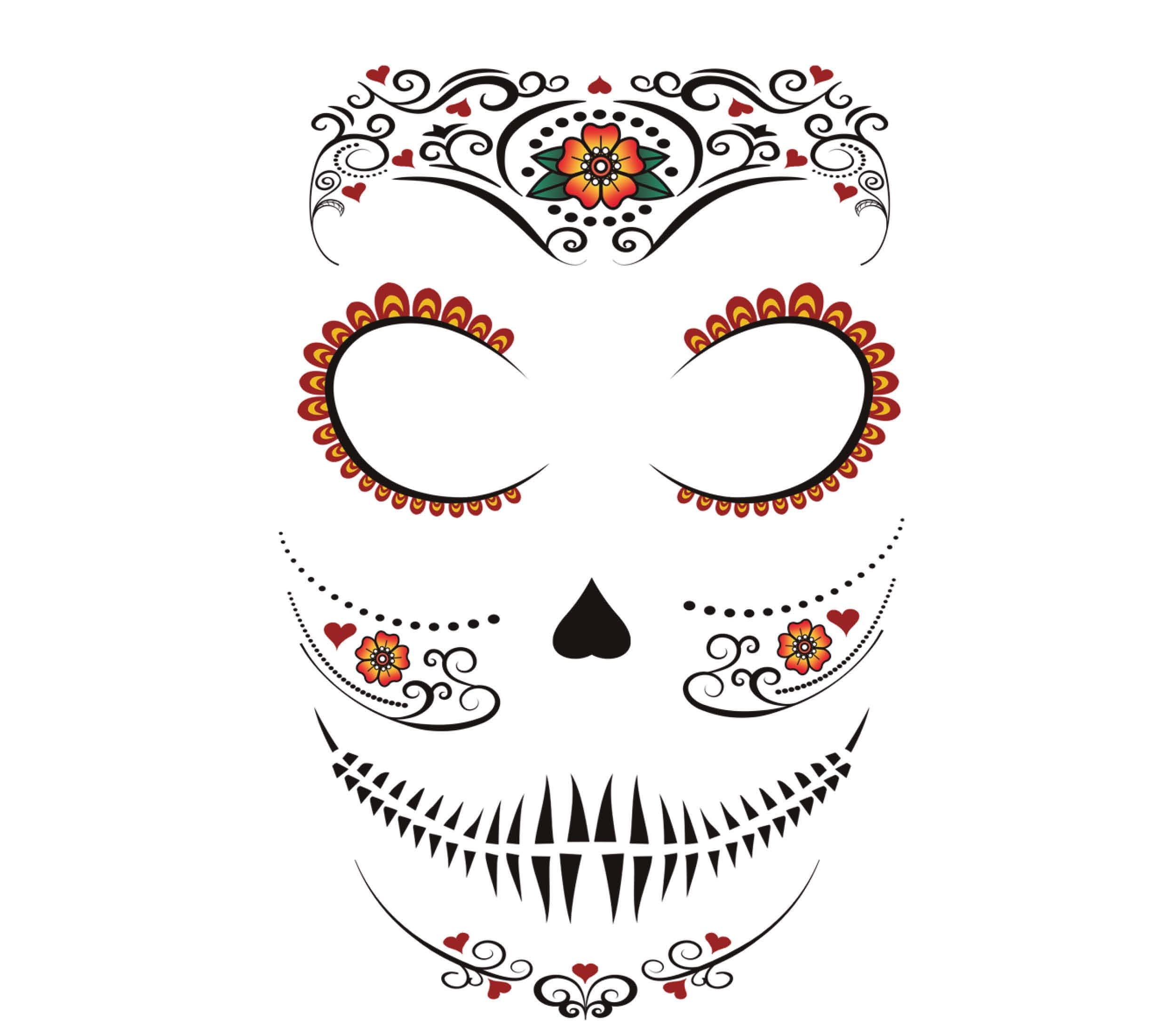 Ansigtstatovering, Catrina, 14 × 30 cm