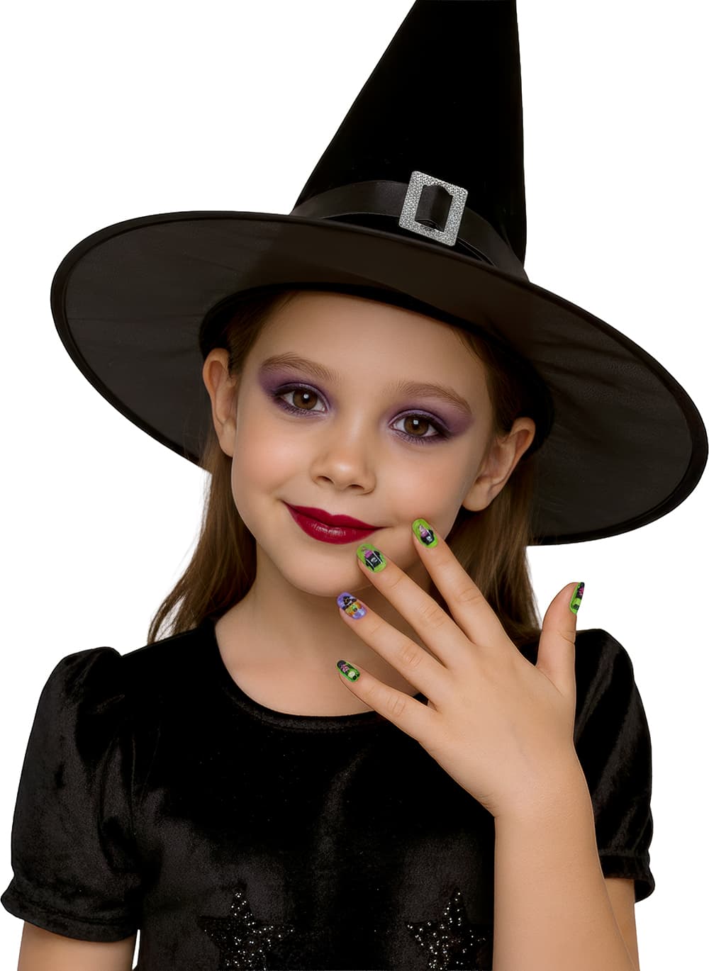 12 negle med lim til børn, halloweendesign 2