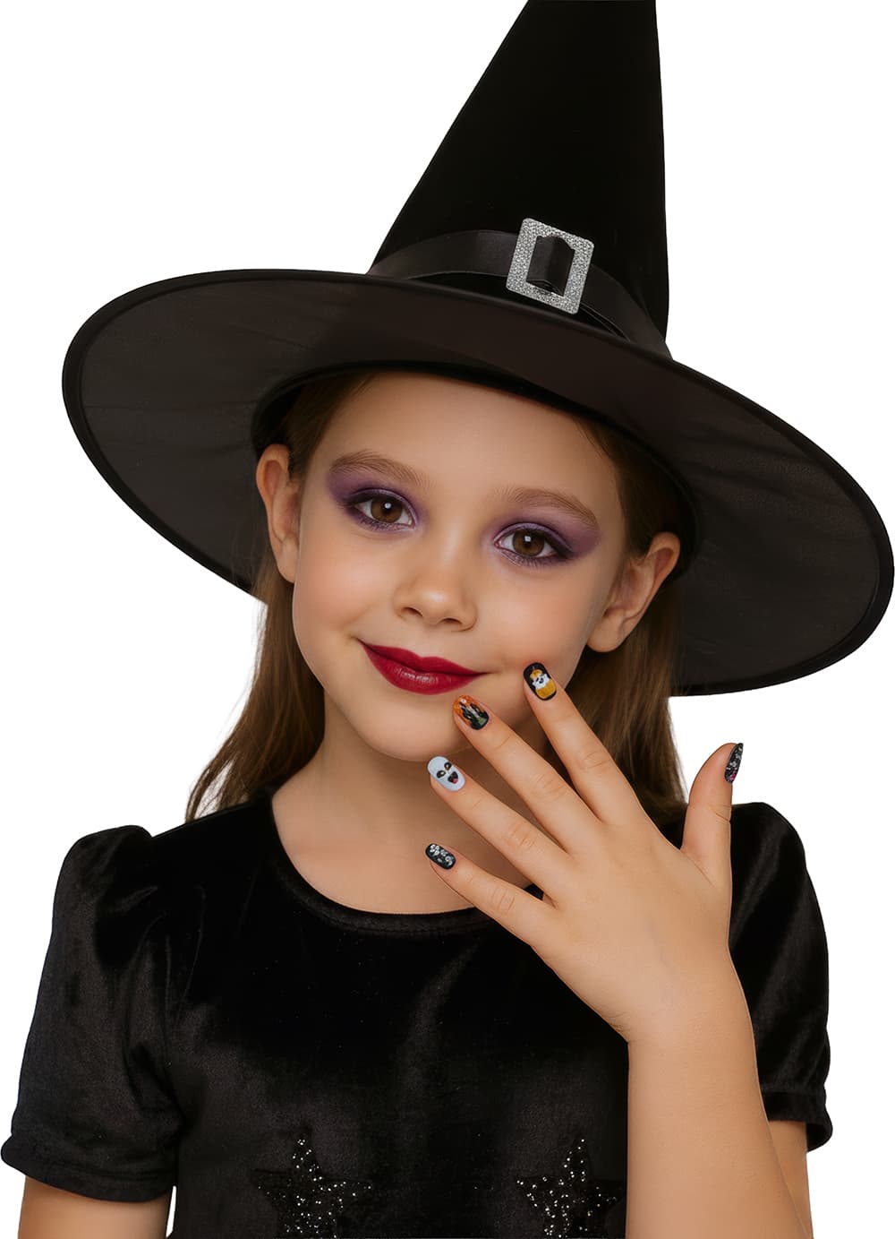 12 negle med lim til børn, halloweendesign 4