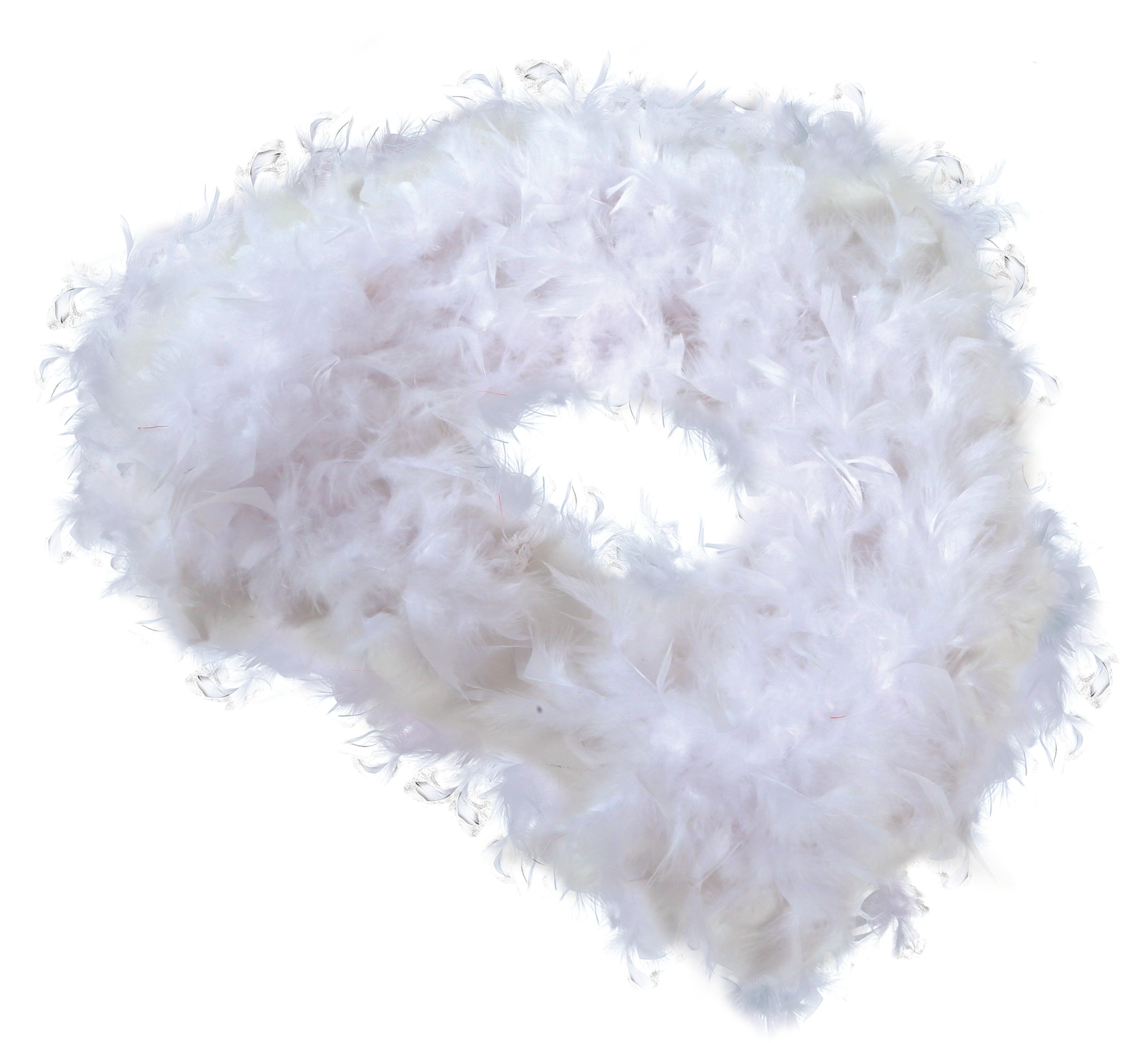 Boa med hvide fjer (40 g)