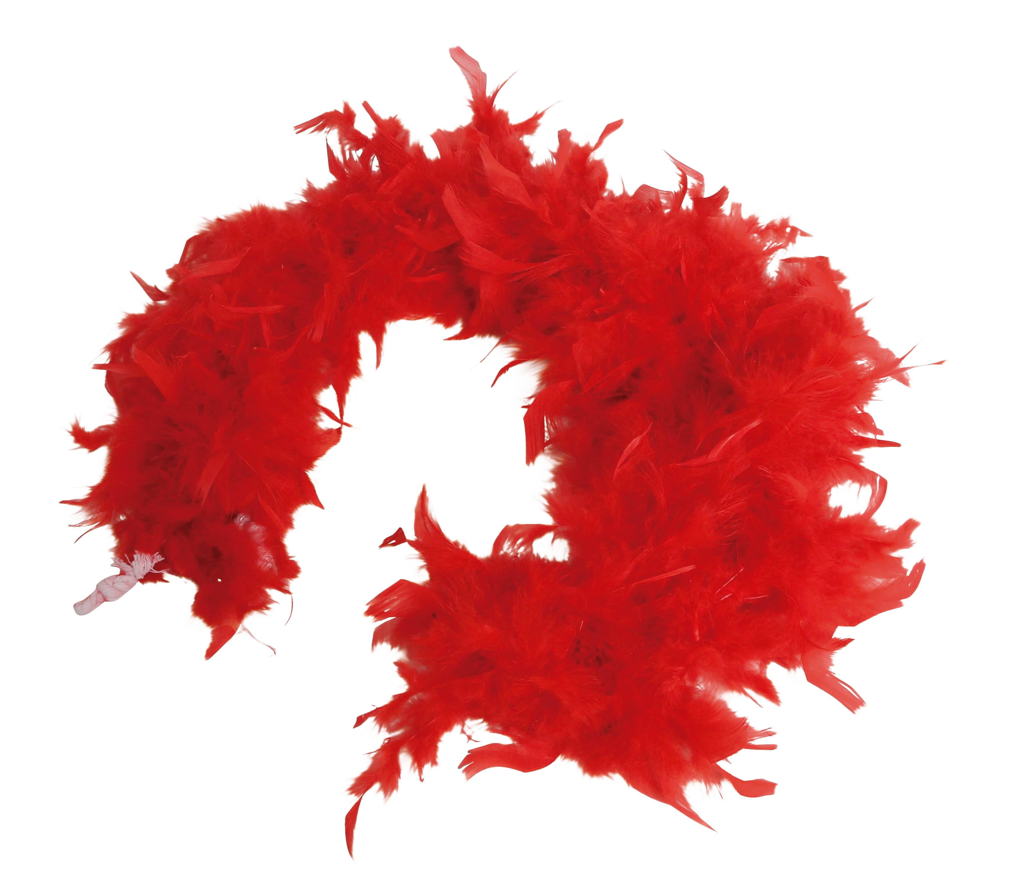 Boa med røde fjer (40 g)