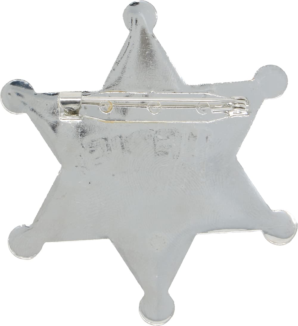 Sheriffstjerne i metal 6 cm
