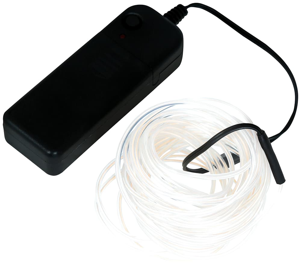 Hvid LED-lyskæde, 5 m (batteridrevet)