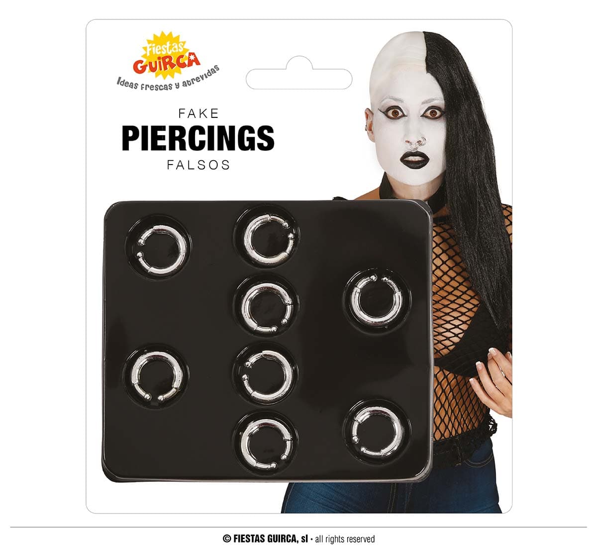Pakke med 8 falske piercinger