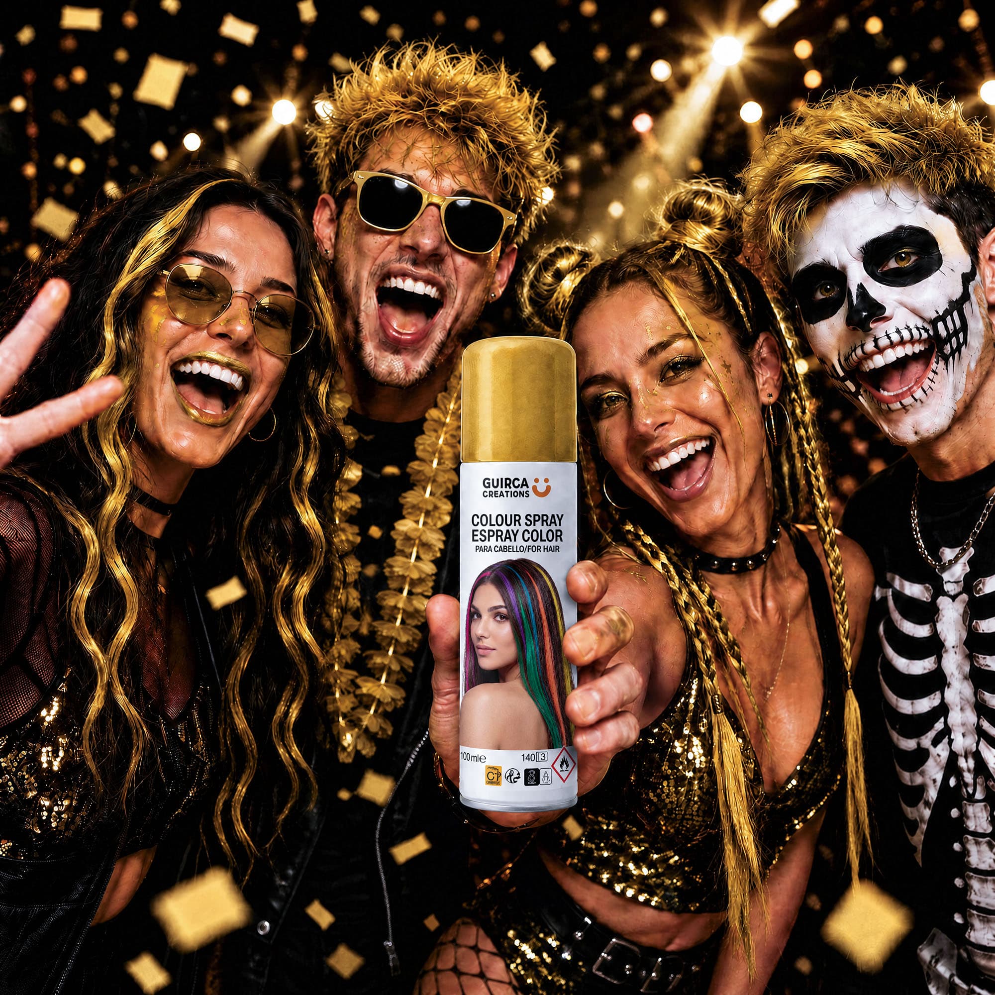 Hårspray i guld, 125 ml