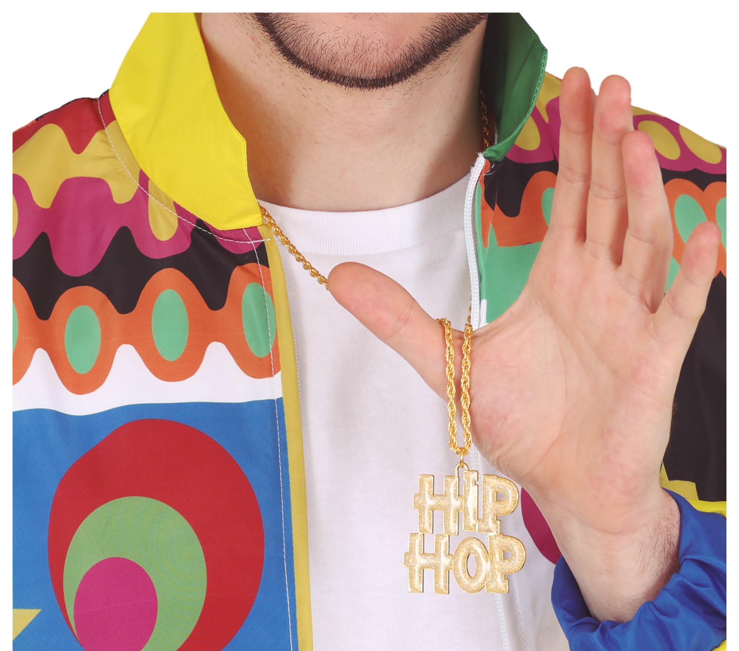 Halskæde "Hip Hop", metallisk, 5 × 4 cm