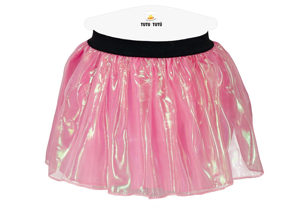Lyserød iriserende tutu, 30 cm, til børn