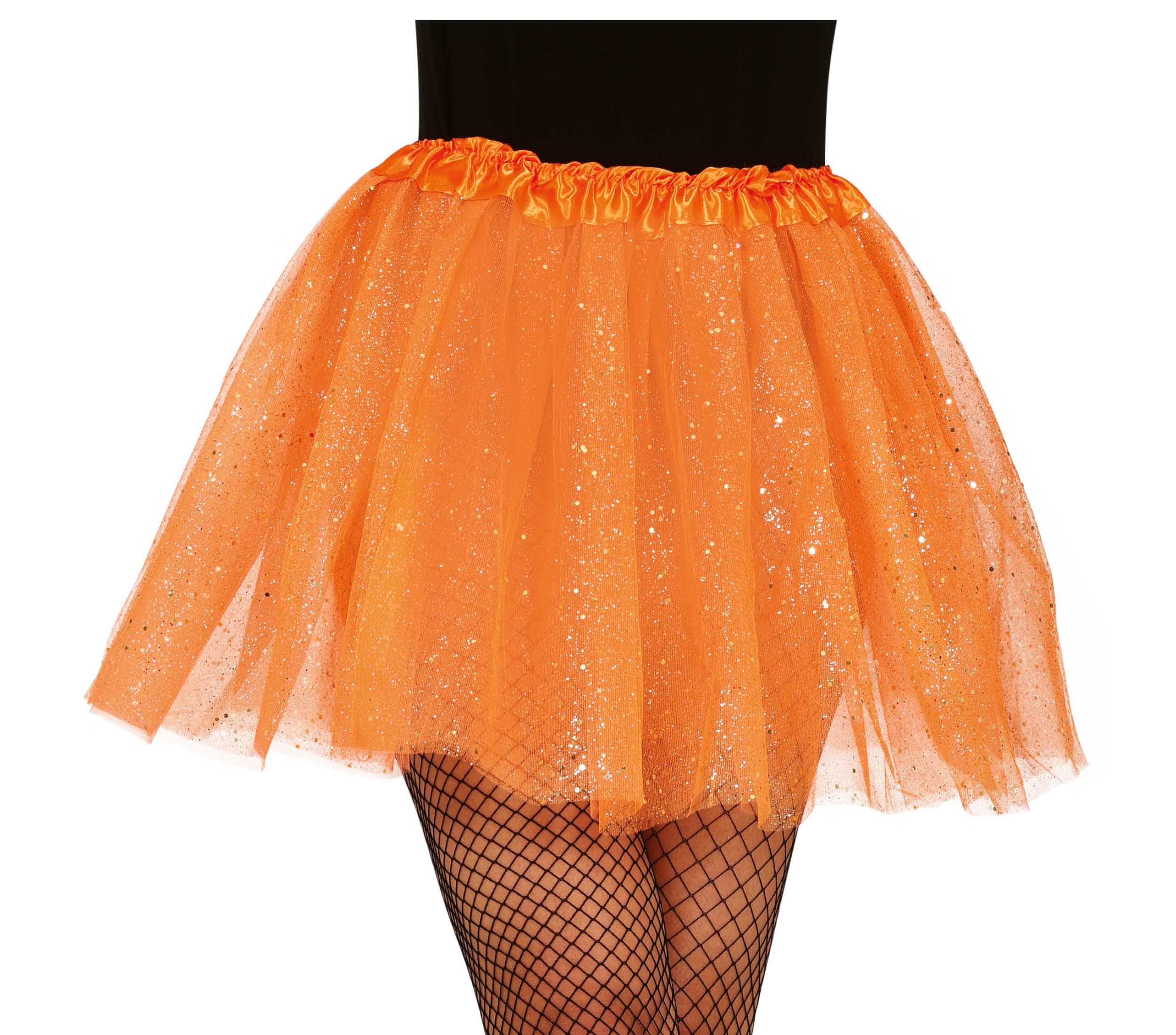 Orange tutu med glimmer, 40 cm