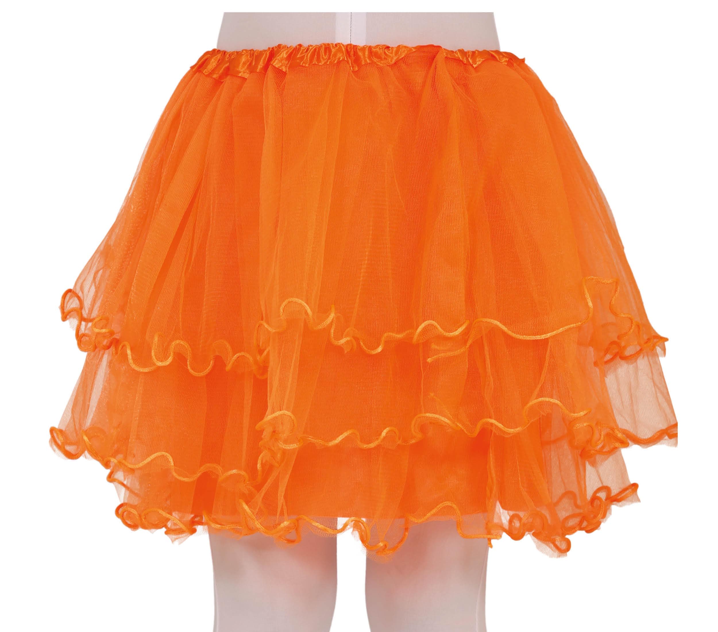 Orange tutu med flæser til børn, 30 cm